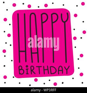 Alles Gute zum Geburtstag Greeting Card feier Postkarte Vorlage Stock Vektor