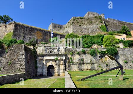 Neue Festung, Korfu, Korfu, Kerkira, Griechenland, Ionische Inseln Stockfoto