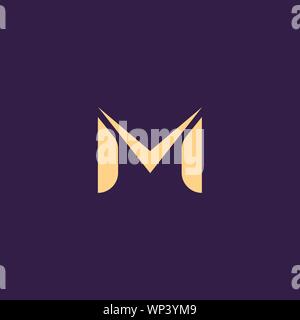 Kreative Innovative Initial Logo MM M. minimalen Luxus Monogramm. Professionelles Design. Premium Business Schriftbild. Alphabet Symbol. Stock Vektor