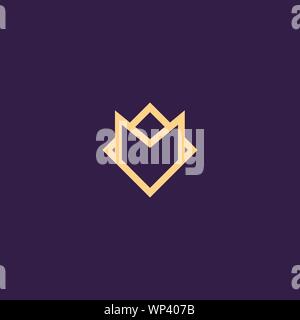 Kreative Innovative Initial Logo MM M. minimalen Luxus Monogramm. Professionelles Design. Premium Business Schriftbild. Alphabet Symbol. Stock Vektor