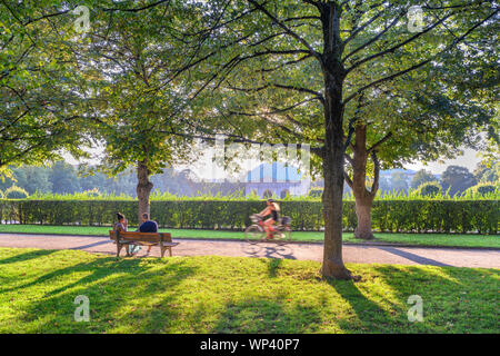 München, Deutschland - 30. August. 2019: Hofgarten und der Tempel der Diana im Garten der Residenz München, Bayern, Deutschland Stockfoto