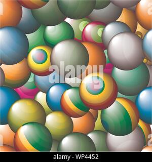 Die nahtlose Vektor abstrakte Textur - Farbe Kugeln Stock Vektor
