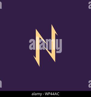 Kreative Innovative Initial logo NN N. minimalen Luxus Monogramm. Professionelles Design. Premium Business Schriftbild. Alphabet Symbol. Stock Vektor