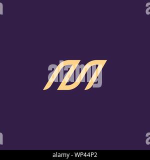 Kreative Innovative Initial Logo MM M. minimalen Luxus Monogramm. Professionelles Design. Premium Business Schriftbild. Alphabet Symbol. Stock Vektor