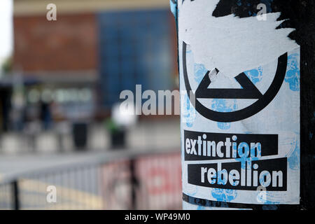 Turnpike Lane, London, Großbritannien. 7. September 2019. Aussterben Rebellion Klimawandel Demonstranten ihren Aufstand im Norden Londons. Quelle: Matthew Chattle/Alamy leben Nachrichten Stockfoto