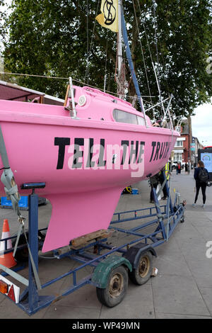 Turnpike Lane, London, Großbritannien. 7. September 2019. Aussterben Rebellion Klimawandel Demonstranten ihren Aufstand im Norden Londons. Quelle: Matthew Chattle/Alamy leben Nachrichten Stockfoto