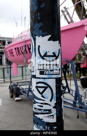 Turnpike Lane, London, Großbritannien. 7. September 2019. Aussterben Rebellion Klimawandel Demonstranten ihren Aufstand im Norden Londons. Quelle: Matthew Chattle/Alamy leben Nachrichten Stockfoto