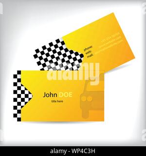 Doppelseitige taxi Business Card Design Stock Vektor