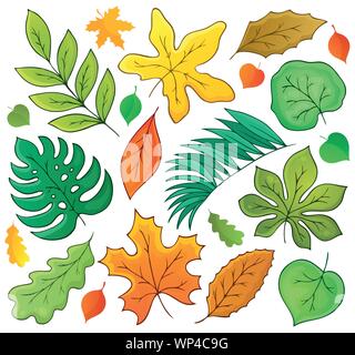 Blätter theme Sammlung 1. Stock Vektor