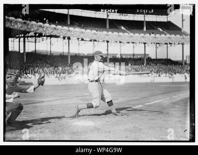 John S. Henry, Washington, AL, bei Polo Grounds, NY (Baseball) Stockfoto