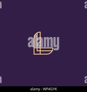 Kreative Innovative Initial Logo LL L. minimalen Luxus Monogramm. Professionelles Design. Premium Business Schriftbild. Alphabet Symbol. Stock Vektor