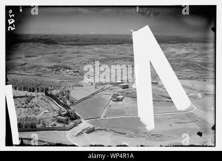 Jordan Valley, dem Toten Meer und Transjordanien. Infra-rot Foto vom Mt. der Oliven. Bethphage im Vordergrund Stockfoto