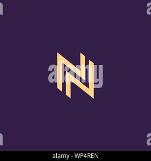 Kreative Innovative Initial logo NN N. minimalen Luxus Monogramm. Professionelles Design. Premium Business Schriftbild. Alphabet Symbol. Stock Vektor