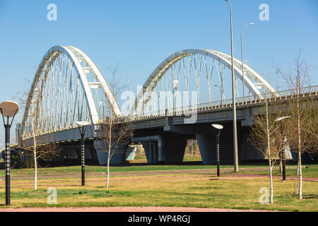 Arkhar-Brücke in Astana Stockfoto