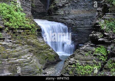 Einen malerischen Blick in diesem Bild von Watkins Glen State Park gefangen. Stockfoto