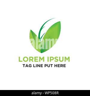 Natur Blätter Logo Stock Vektor