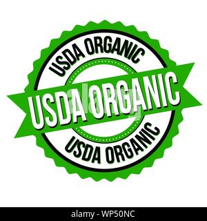 Usda organic Zeichen oder Stempel auf weißem Hintergrund, Vector Illustration Stock Vektor