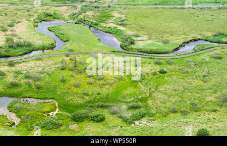 Geysir Geothermie hot spring, Sudhurland, Island Stockfoto