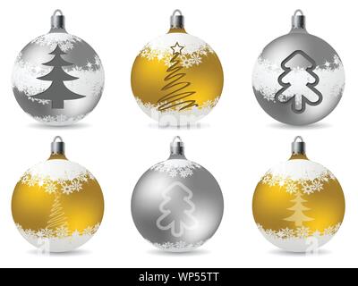 Kühl glitzernden Weihnachtsdekorationen Stock Vektor