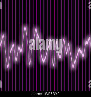 Abstrakte leuchtenden bunten Equalizer Schallwelle Hintergrund. Stockfoto
