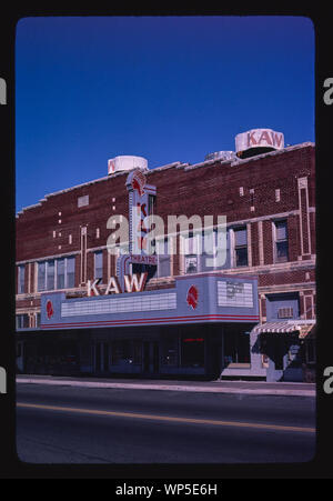 Kaw Theater (1931), Vertikal, Washington Street, Junction City, Kansas Stockfoto