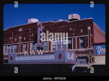 Kaw Theater (1931), horizontale Detail näher, Washington Street, Junction City, Kansas Stockfoto