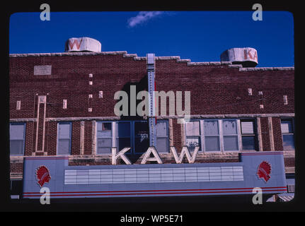 Kaw Theater (1931), horizontale Detail, Washington Street, Junction City, Kansas Stockfoto