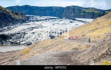 Solheimajökull Gletscher, Island Stockfoto