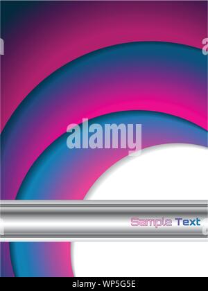 Design Broschüre mit Wellen und metallischen Bar Stock Vektor