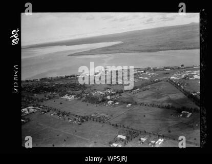 Kenia Kolonie. Kisumu. Aus der Luft. Kurz vor der Landung Stockfoto