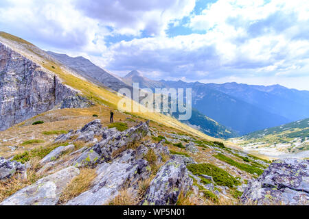 Blick über einige der höchsten Gipfel des Piringebirges, Bulgarien Stockfoto