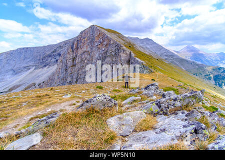 Blick über einige der höchsten Gipfel des Piringebirges, Bulgarien Stockfoto