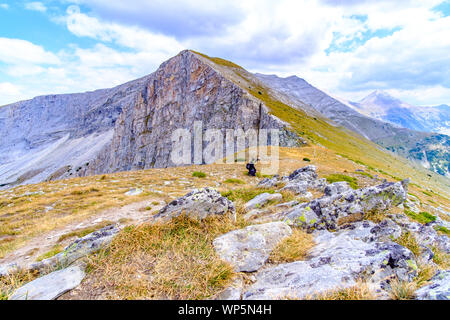 Blick über einige der höchsten Gipfel des Piringebirges, Bulgarien Stockfoto