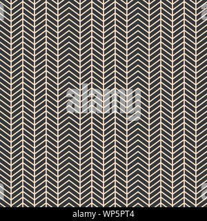Geometrische Zick-Zack-Streifen nahtlose Muster Vektor - Mandel, grau. Toll für Gewebe, Hintergrund, Wallpaper, Texturen etc. Stockfoto