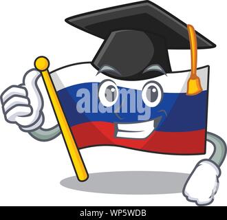 Staffelung Flagge Russisch in Cartoon Schrank gelagert Stock Vektor