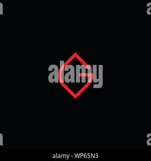 Kreative Innovative Initial logo GG G. minimalen Luxus Monogramm. Professionelles Design. Premium Business Schriftbild. Alphabet Symbol Stock Vektor