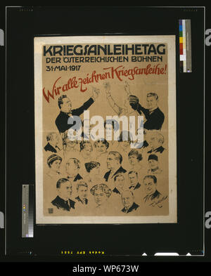 Kriegsanleihetag der österreichischen Bühnen/Th. Fasche. Stockfoto