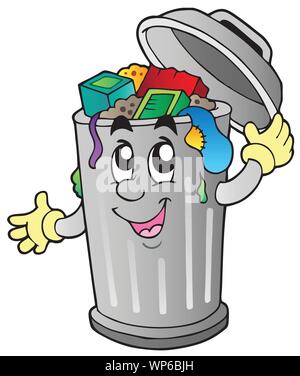 Cartoon Papierkorb Stock Vektor