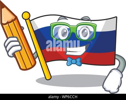 Student Flagge Russisch in Cartoon Schrank gelagert Stock Vektor