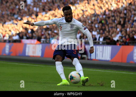 London, Großbritannien. 07 Sep, 2019. Danny Rose von England in Aktion. UEFA Euro 2020 Qualifikation, Gruppe A Match, England v Bulgarien im Wembley Stadion in London am Samstag, den 7. September 2019. Bitte beachten Sie die Bilder sind nur für den redaktionellen Gebrauch bestimmt. EDITORIAL NUR VERWENDEN. pic von Steffan Bowen/Andrew Orchard sport Fotografie/Alamy Live news Credit: Andrew Orchard sport Fotografie/Alamy leben Nachrichten Stockfoto