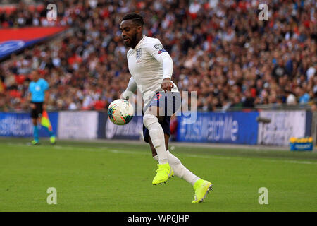 London, Großbritannien. 07 Sep, 2019. Danny Rose von England in Aktion. UEFA Euro 2020 Qualifikation, Gruppe A Match, England v Bulgarien im Wembley Stadion in London am Samstag, den 7. September 2019. Bitte beachten Sie die Bilder sind nur für den redaktionellen Gebrauch bestimmt. EDITORIAL NUR VERWENDEN. pic von Steffan Bowen/Andrew Orchard sport Fotografie/Alamy Live news Credit: Andrew Orchard sport Fotografie/Alamy leben Nachrichten Stockfoto