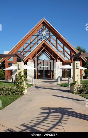 IRVINE, Kalifornien - September 7, 2019: Die Kapelle am Seemänner, die Kirche, eine nicht-konfessionelle, Christliche Kirche im Zentrum von Orange County. Stockfoto