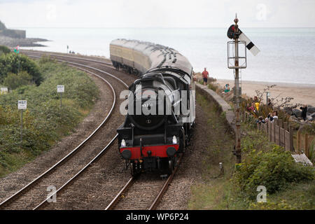 Die historische Sherwood Forester Zug auf dem Weg von Birmingham nach Carmarthen, September 2019. Stockfoto