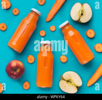 Kreative Flach von frischem Gemüse und Früchten, detox Konzept Stockfoto