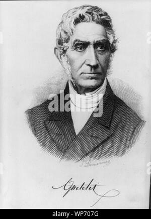 Lambert Adolphe Jacques Quetelet [1796-1874 h/s, (7)] Stockfoto