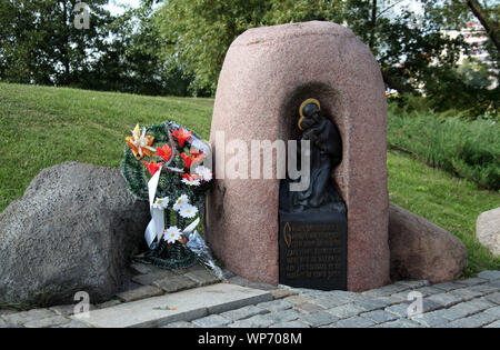 Denkmal auf der Insel der Tränen in Minsk. Stockfoto