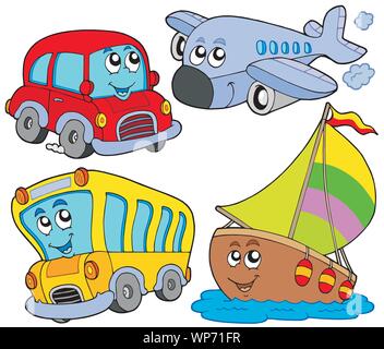 Verschiedene cartoon Fahrzeuge Stock Vektor