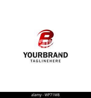Buchstabe B Umdrehung Logo Design Konzept Vorlage Stock Vektor