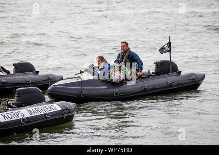 ROTTERDAM, Niederlande. 06 Sep, 2019. Wereldhavendagen 2019, Demonstration der Royal Dutch Marines während des Wereldhavendagen Credit: Pro Schüsse/Alamy leben Nachrichten Stockfoto