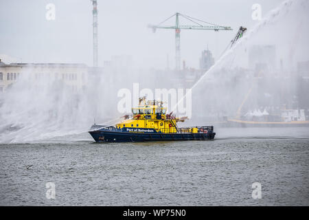 ROTTERDAM, Niederlande. 06 Sep, 2019. Wereldhavendagen2019, ein Hafen von Rotterdam Boot während des Wereldhavendagen Credit: Pro Schüsse/Alamy leben Nachrichten Stockfoto